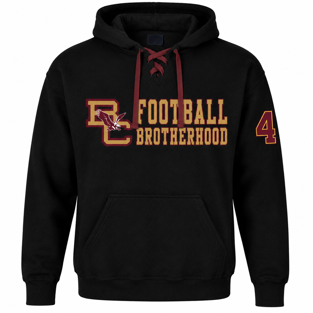 Black Long Sleeve Sweatshirt with Hockey String