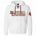 White Long Sleeve Sweatshirt with Hockey String